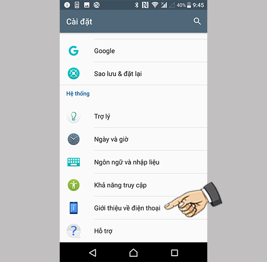 Vào giới thiệu về điện thoại